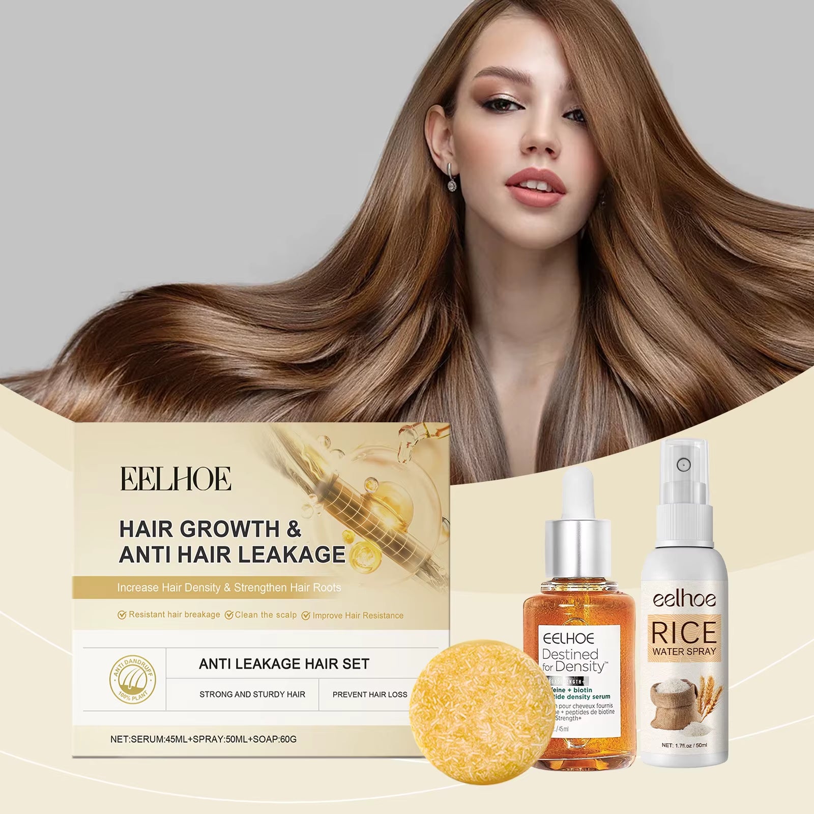 Hair Tonic for Growth Kit Deep Conditioning Hair Mask Ginger Hairs Treatment Deep Nourishing Strengthening Hair Root Kit