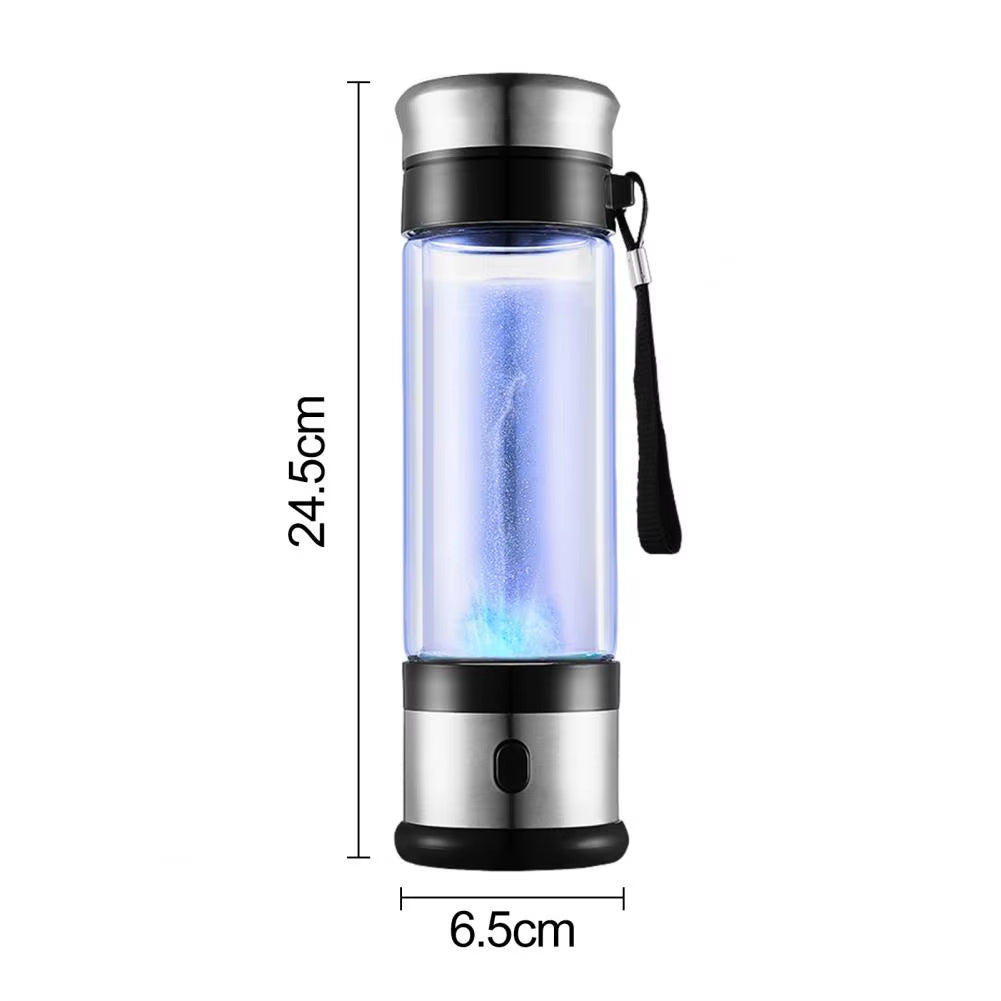 350ML Portable Hydrogen Water Generator Bottle Health Boosting Ionizer with PEM Technology Hydrogen-Rich Water Cup