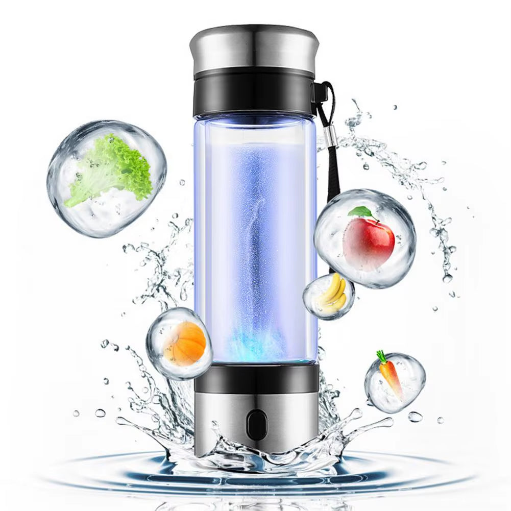 350ML Portable Hydrogen Water Generator Bottle Health Boosting Ionizer with PEM Technology Hydrogen-Rich Water Cup