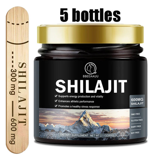 BBEEAAUU 600MG Natural Shilajit Resin Original Drink Mineral Supplements for Immune Health, Metabolism Overall Physical Health