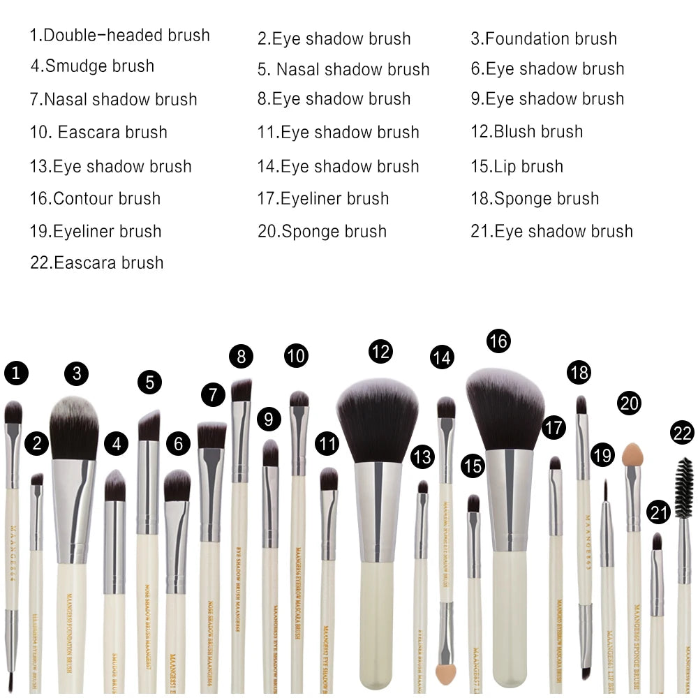 22pcs Beauty Makeup Brushes Set Cosmetics Basic products Powder Blush