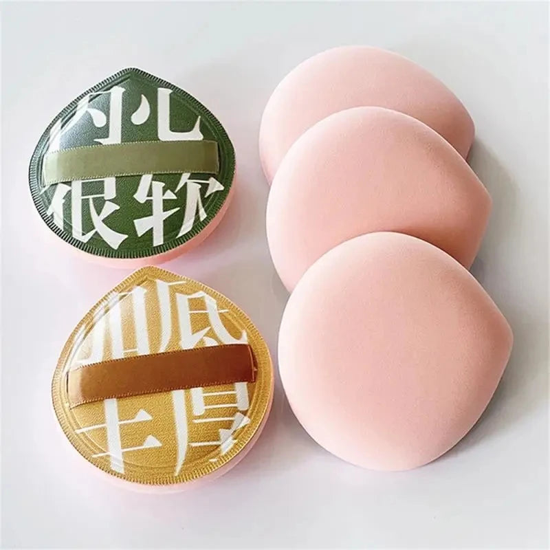 A Set Of 3 Soft Air Cushion Puff Concealer Brush Round Makeup Blender Sponges Elastic Marshmallow Cosmetic Foundation Powder Set