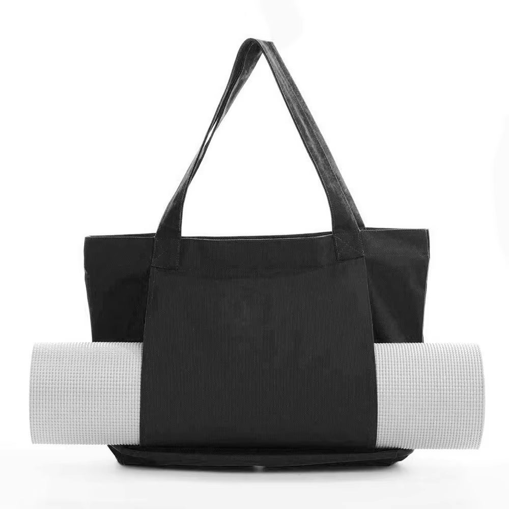 Yoga Mat Bag Large Capacity Washable Foldable Lightweight Pilates Mat Case Bag Durable Canvas Carry Bag for Fitness Dance Gym